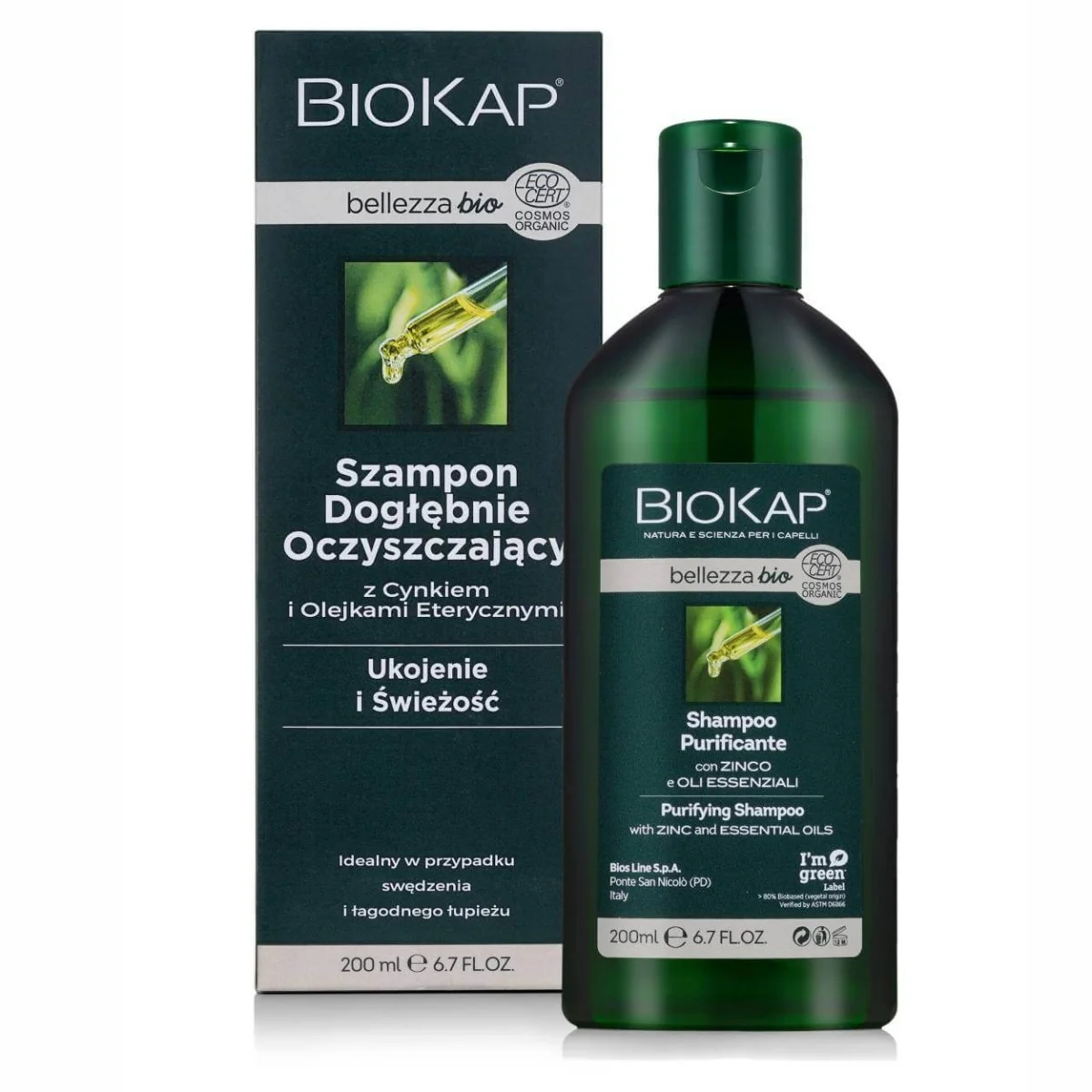 Biokap Bellezza BIO Szampon Dogłębnie Oczyszczający, 200ml