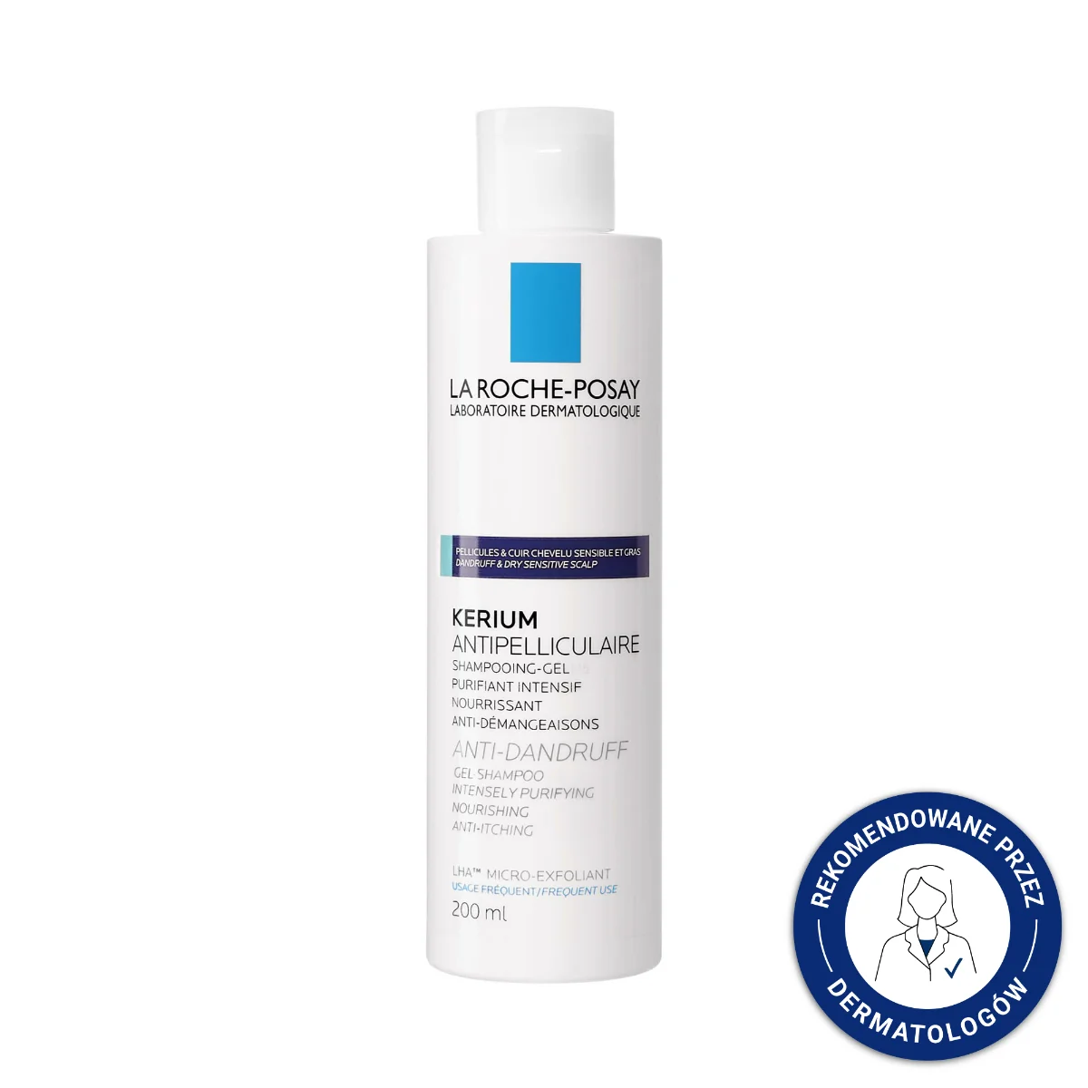 La Roche-Posay Kerium szampon przeciwłupieżowy, 200 ml