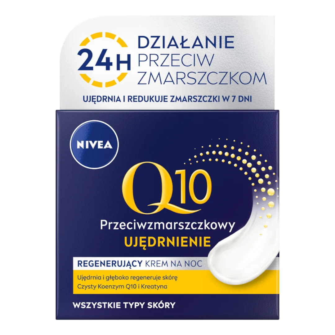 Nivea Q10 Ujędrnienie Przeciwzmarszczkowy krem do twarzy na noc, 50 ml