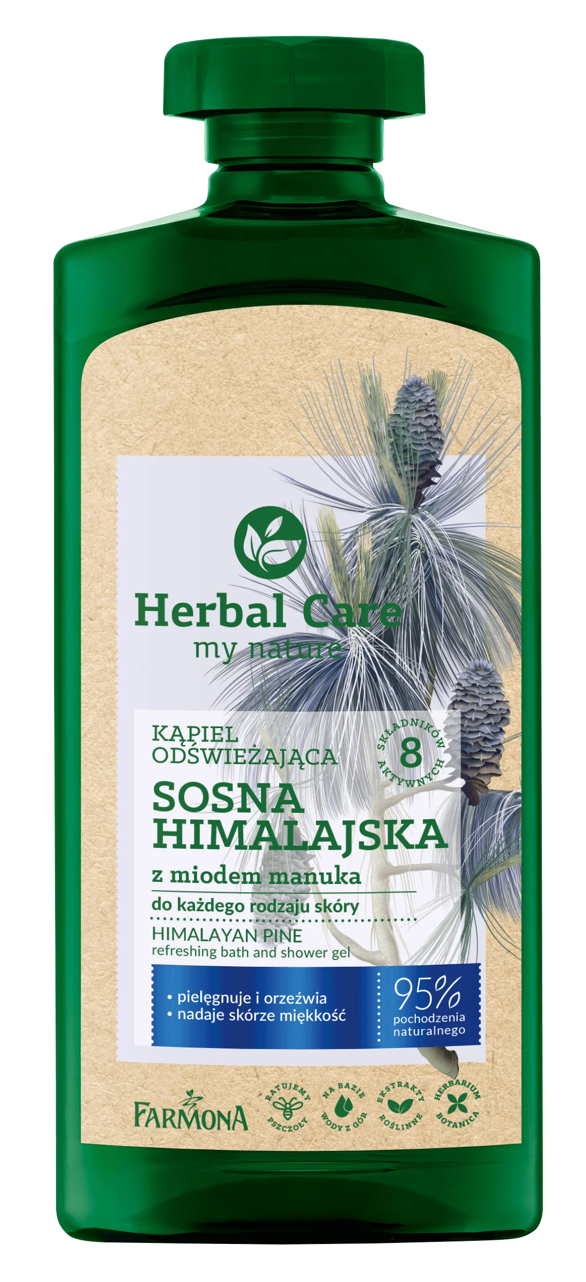 Herbal Care Kąpiel, odświeżająca Sosna Himalajska z miodem manuka, 500 ml