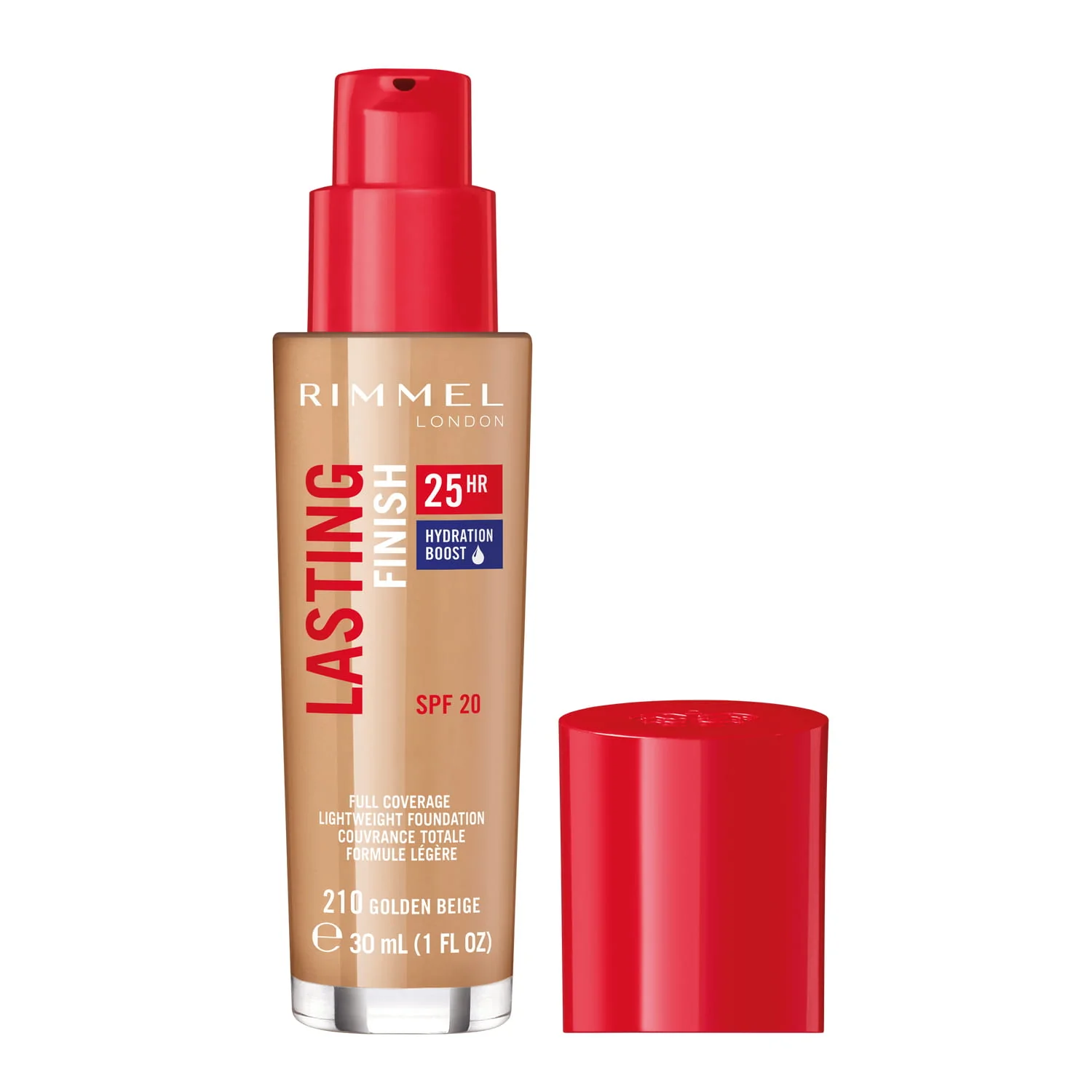 Rimmel Lasting Finish podkład do twarzy mocno kryjący nr 210 Golden Beige, 30 ml