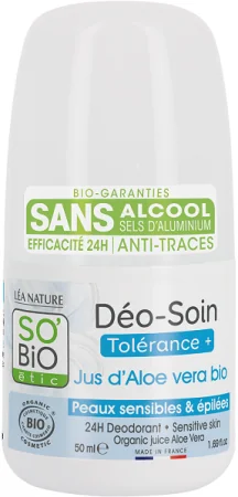 SO’BiO étic Dezodorant do skóry wrażliwej z aloesem, 50 ml