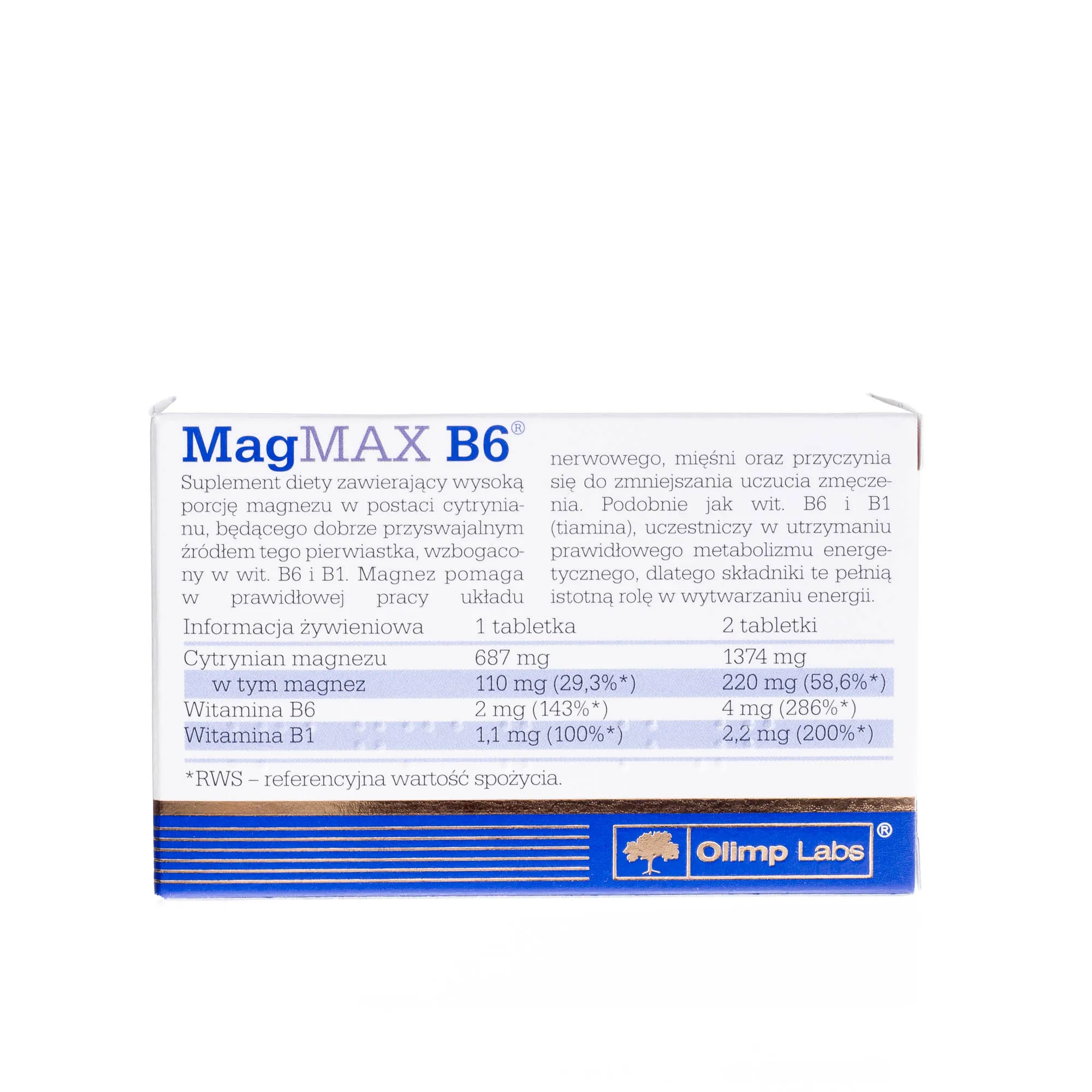 Olimp Magmax B6 Suplement Diety 50 Tabletek Dr Max Drogeria