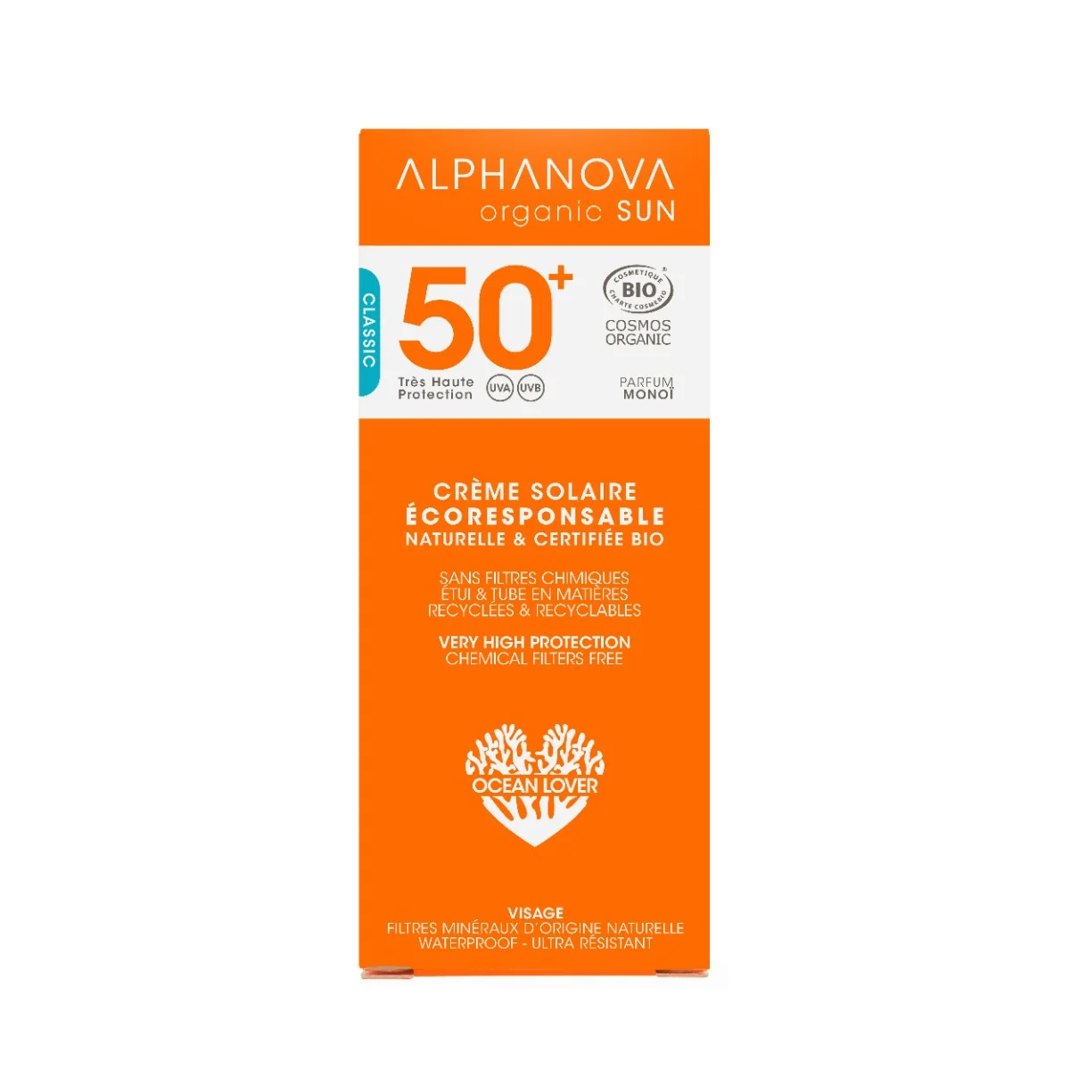 ALPHANOVA SUN Bio, krem przeciwsłoneczny z filtrem mineralnym SPF 50+, 50 g