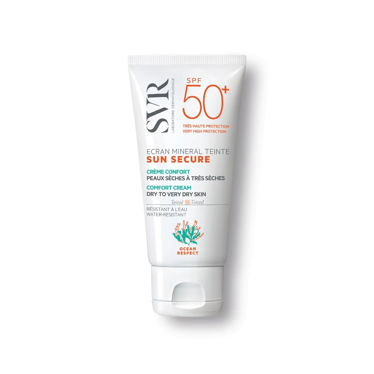 SVR Sun Secure Ecran Mineral Teinte, krem barwiący do twarzy SPF50+, skóra sucha, 60 g