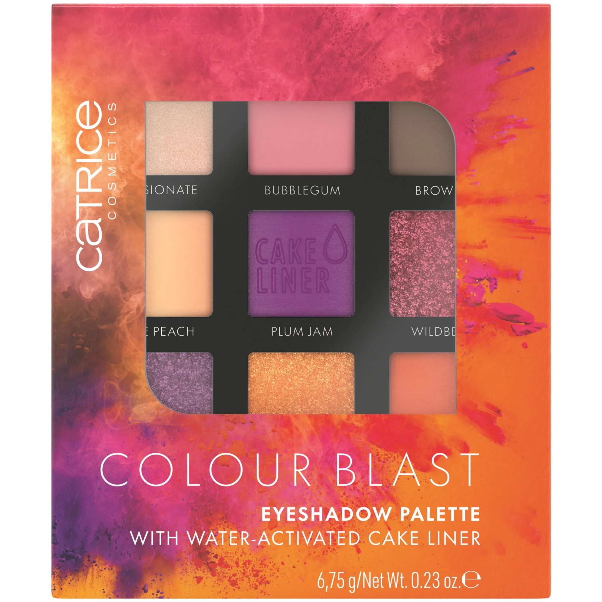 CATRICE Colour Blast paleta cieni do powiek 010 Tangerine meets Lilac, 6,75 g