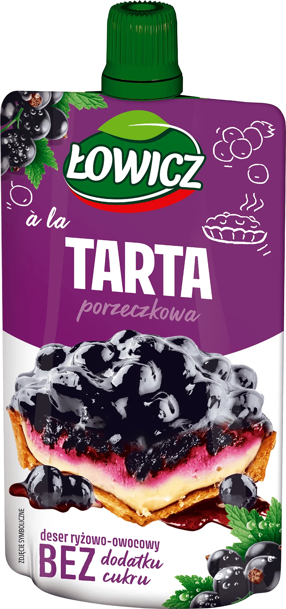 Łowicz Deser ryżowo-owocowy a'la tarta porzeczkowa, 100 g 