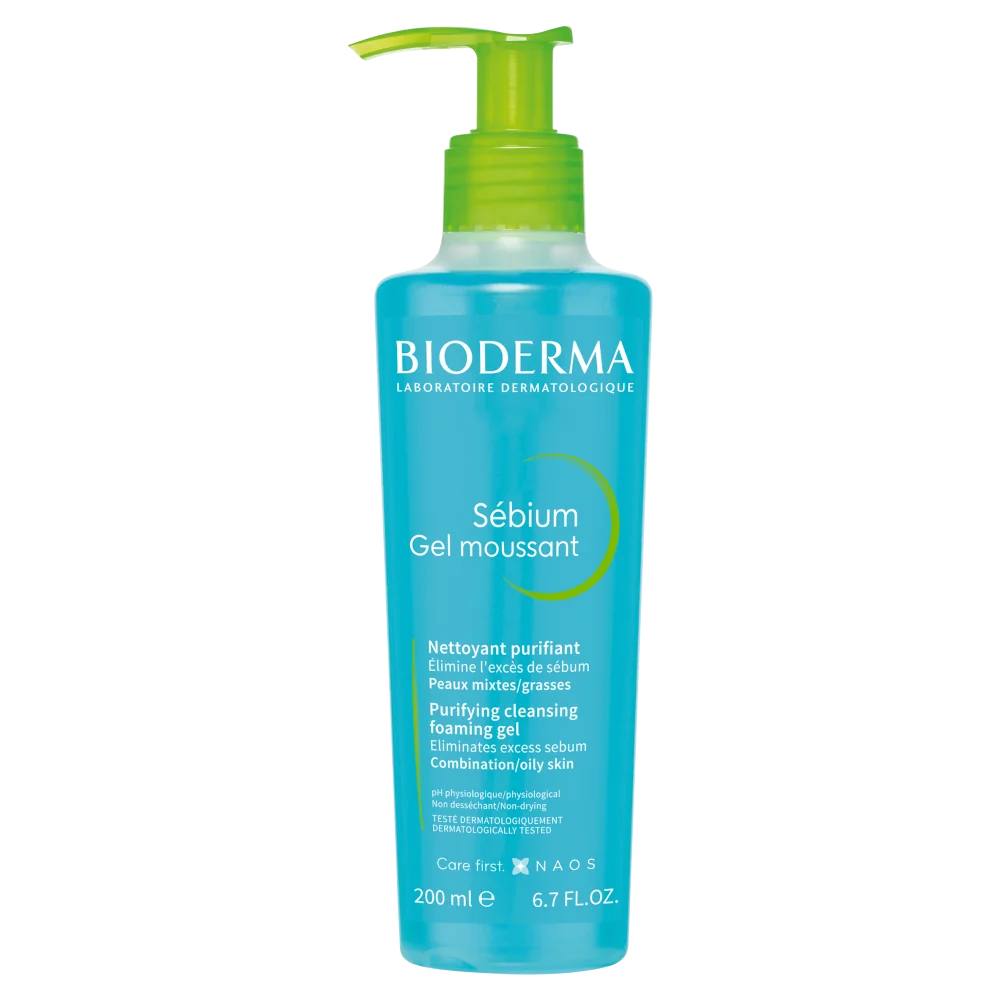 Bioderma, Sebium Gel Moussant, antybakteryjny żel do mycia twarzy, 200 ml