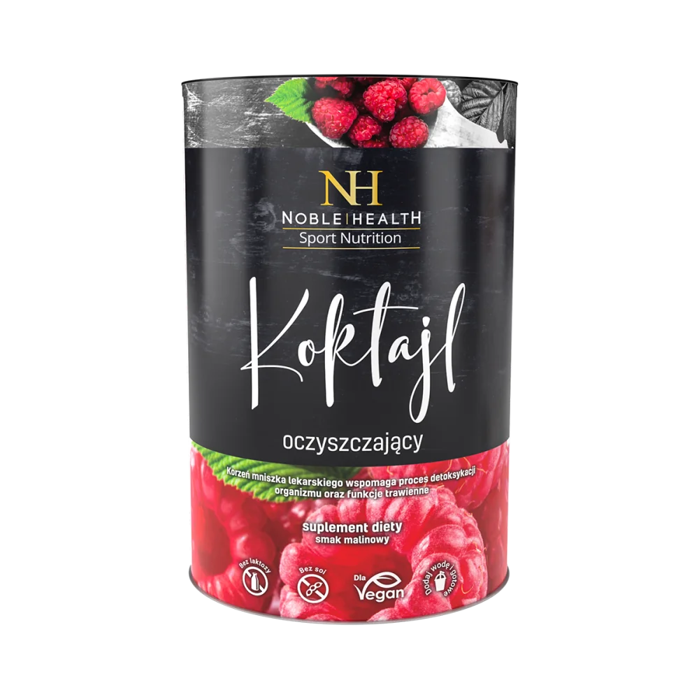 Noble Health Koktajl Oczyszczający, suplement diety, smak malinowy, proszek, 150 g