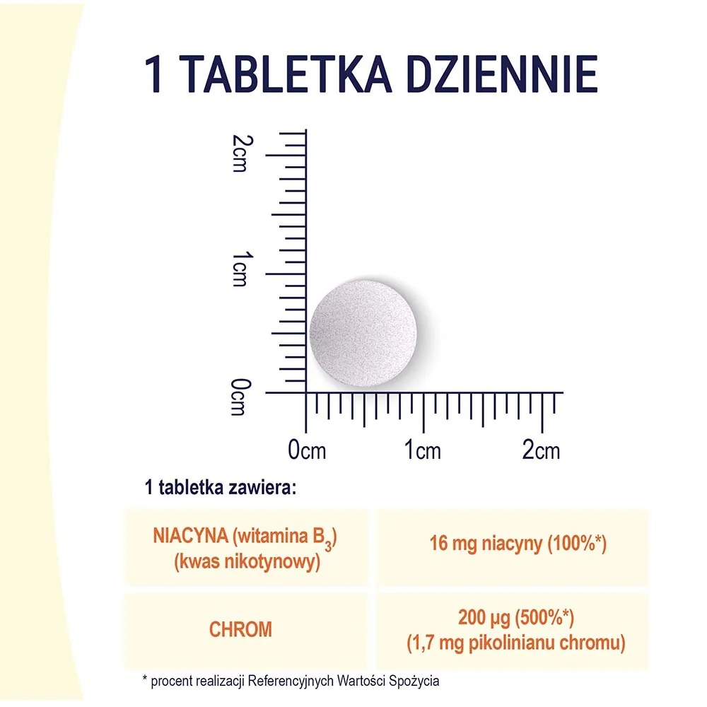 Naturell Chrom Organiczny + B3 60 tabletek do ssania