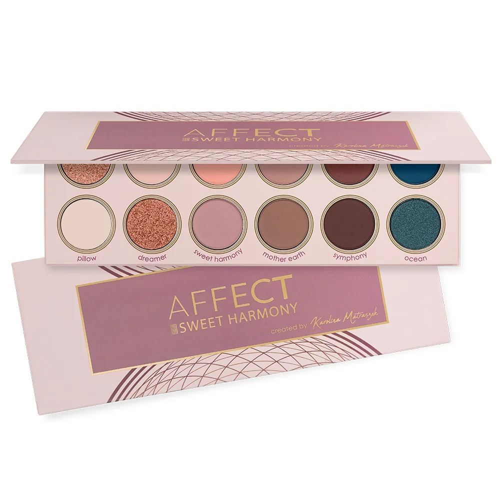 AFFECT Sweet Harmony Eyeshadow Palette Paleta cieni prasowanych do powiek, 12 x 2 g