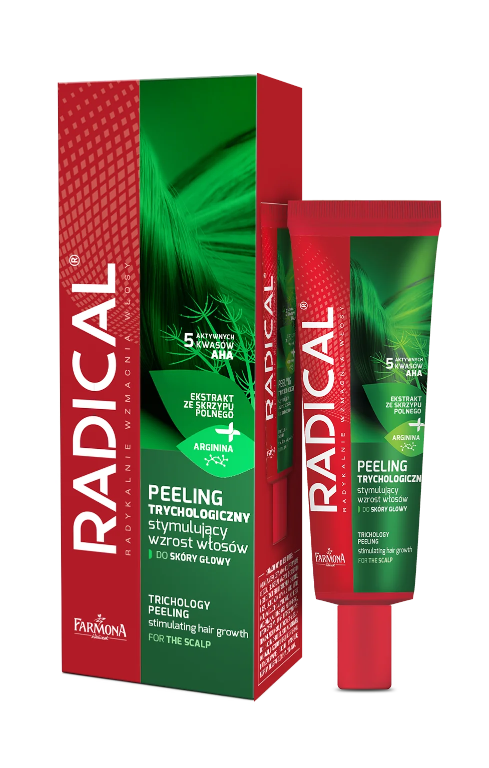 Radical, peeling trychologiczny do skóry głowy stymulujący wzrost włosów, 75 ml