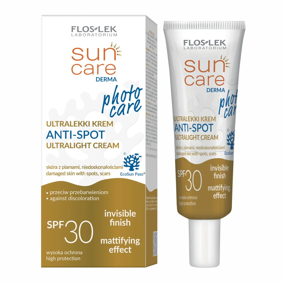 Floslek Sun Care Derma Anti-Spot, ultralekki krem SPF 30, 30 ml