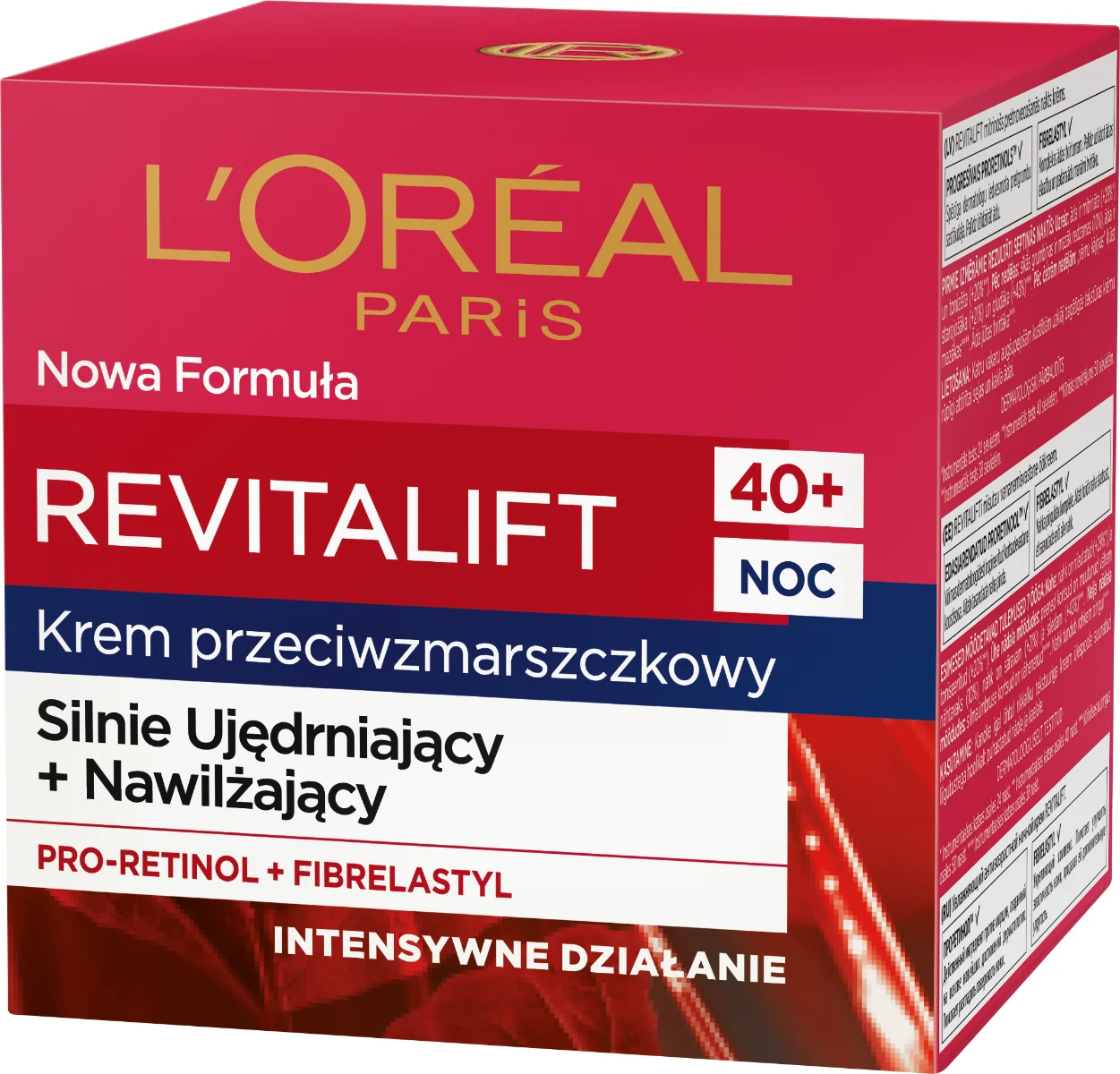 L`Oreal Paris Revitalift krem do twarzy przeciwzmarszczkowy i ujędrniający na noc, 50 ml