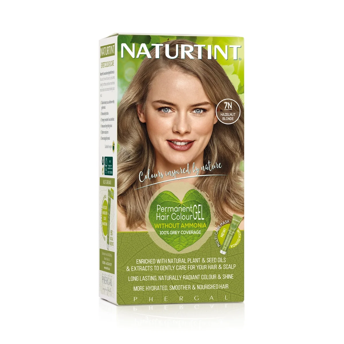 Naturtint żel koloryzujący w 100% z olejków biobotanicznych 7N orzechowy blond, 1 szt.