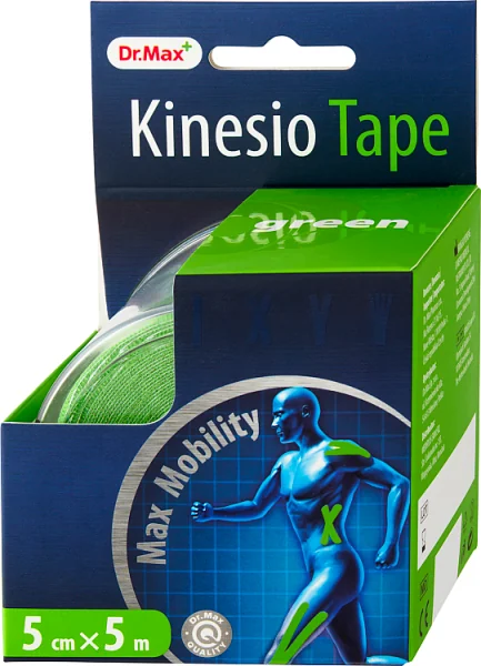 Kinesio Tape Dr. Max, Taśma Kinezjologiczna zielona 5cm x 5m, 1 sztuka 