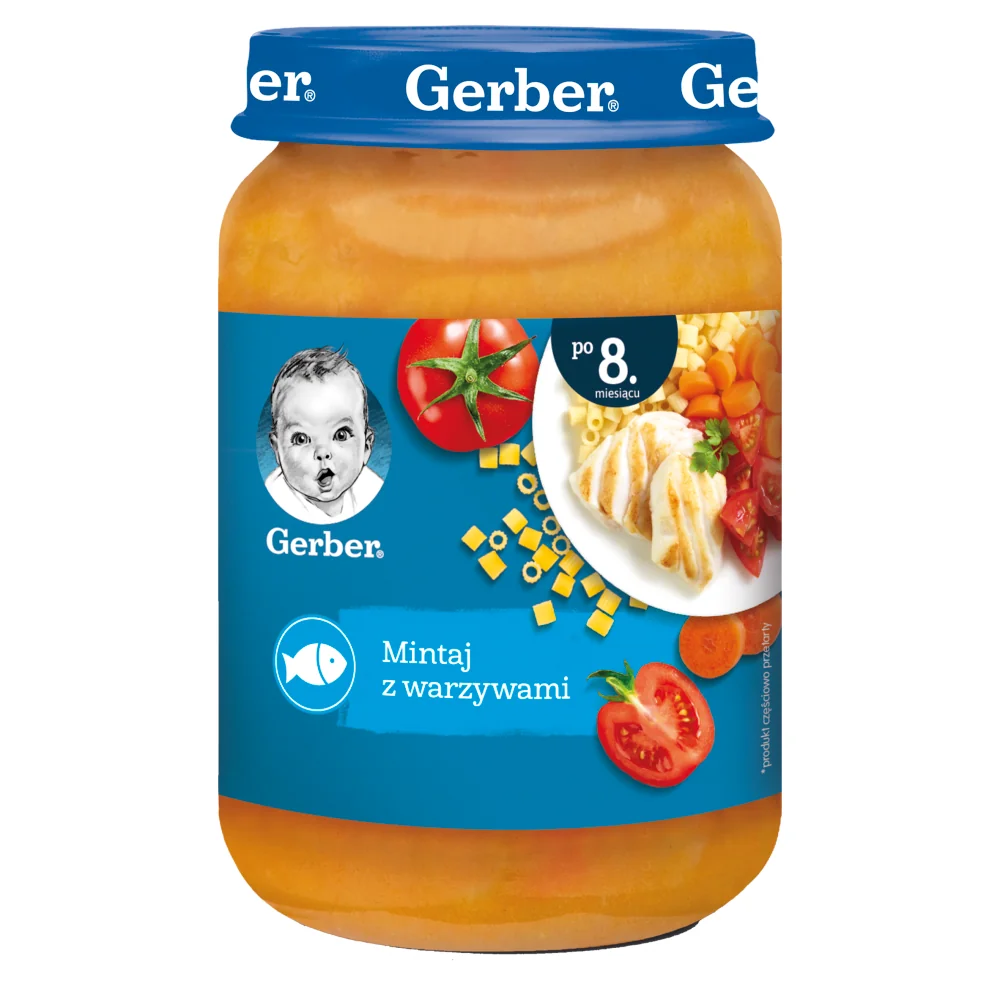 Gerber Obiadek Smakowita rybka z warzywami po 8 miesiącu, 190 g