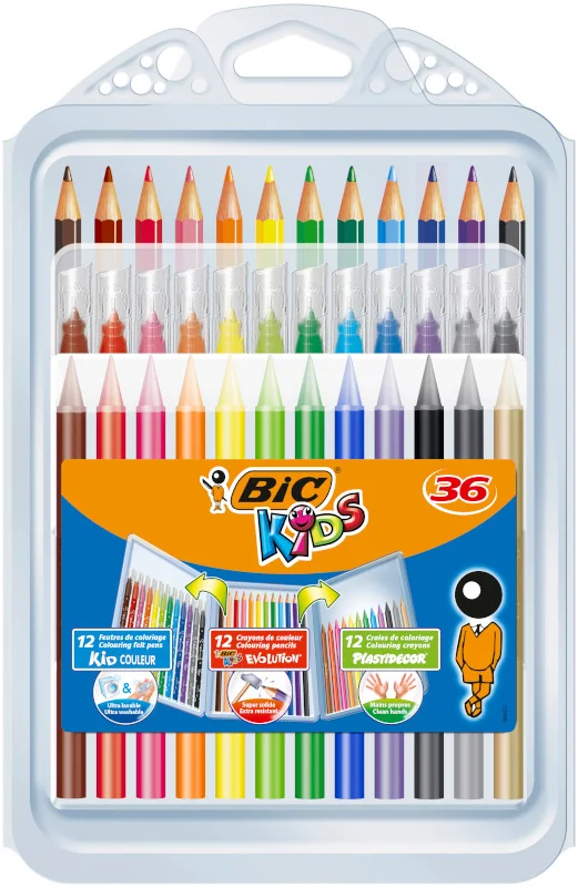 BIC Kids Zestaw koloringowy 3w1, 36 szt.