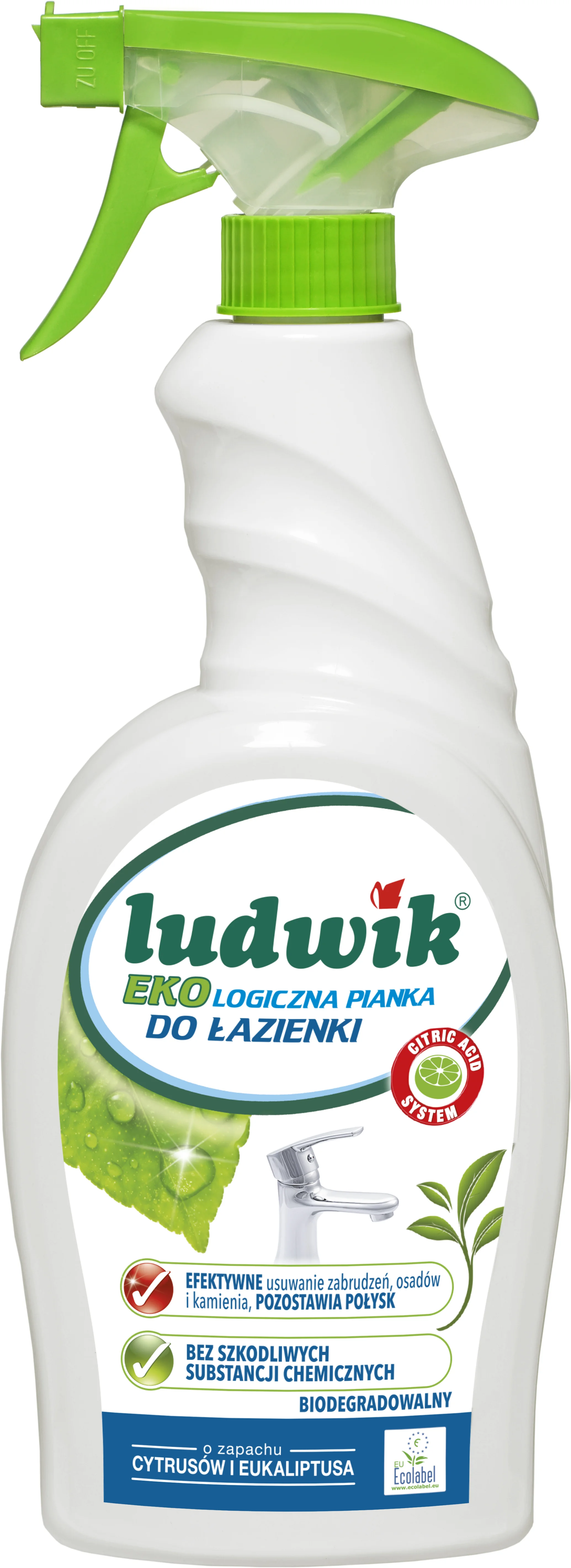 Ludwik ekologiczna pianka do łazienki o zapachu cytrusów i eukaliptusa, 750 ml