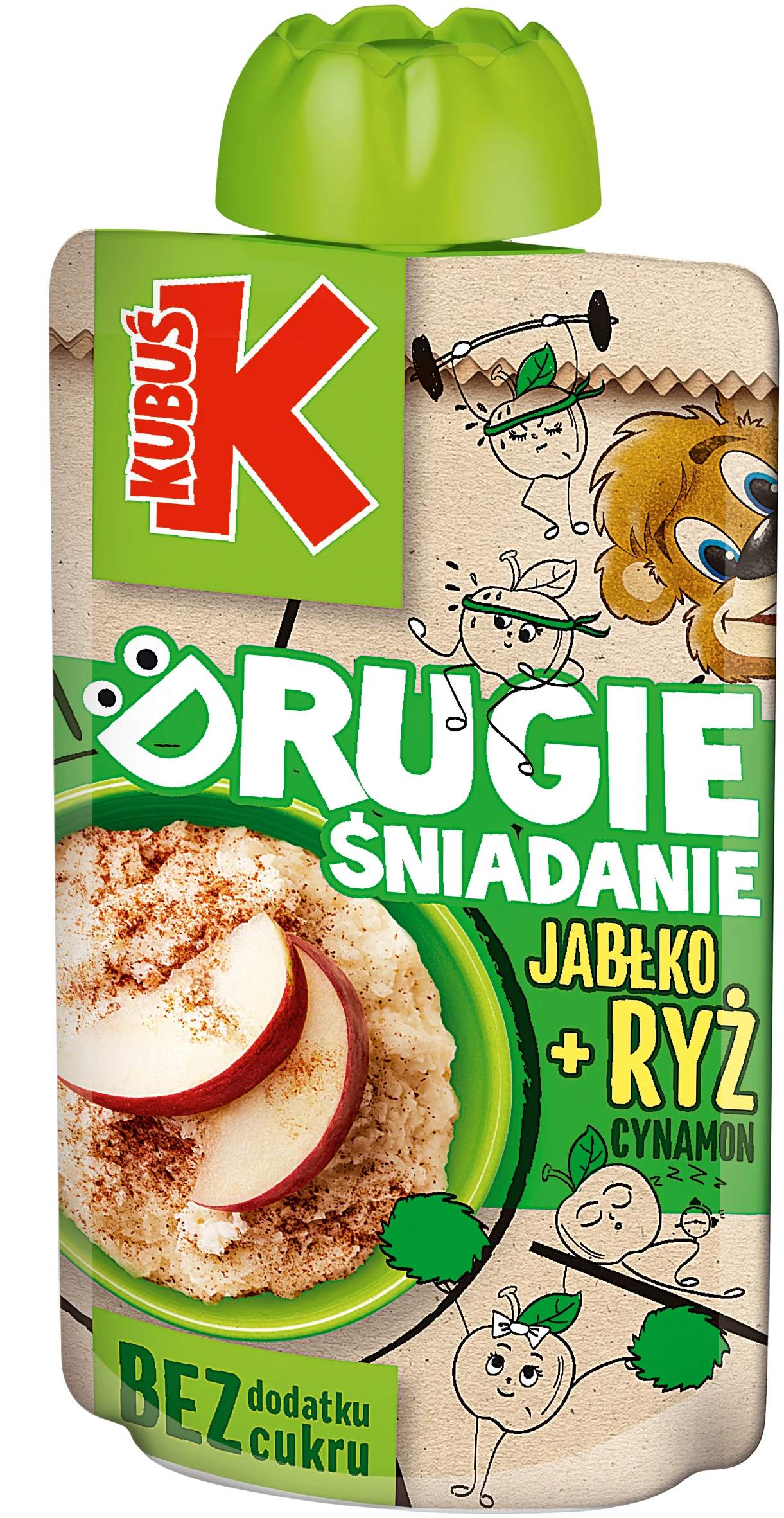 Kubuś Mus Drugie Śniadanie jabłko + ryż cynamon, 100 g