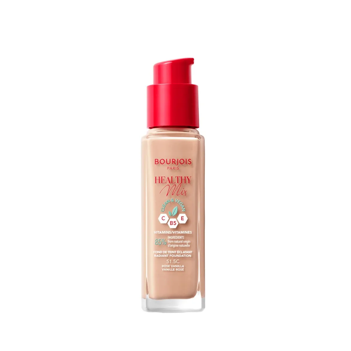 Bourjois Healthy Mix Clean Podkład rozświetlający nr 51,5 Rose Vanilla, 30 ml 