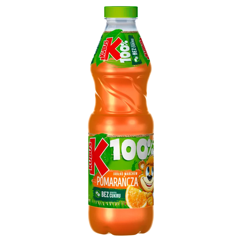 Kubuś 100% sok, jabłko, marchew, pomarańcza, 850 ml