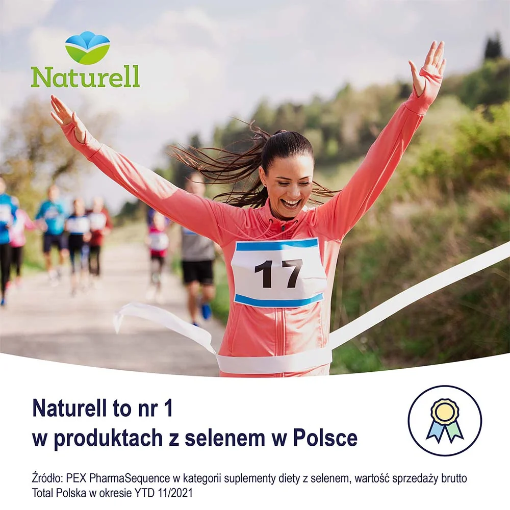 Naturell Selen organiczny z witaminą E, suplement diety, 60 tabletek do ssania 