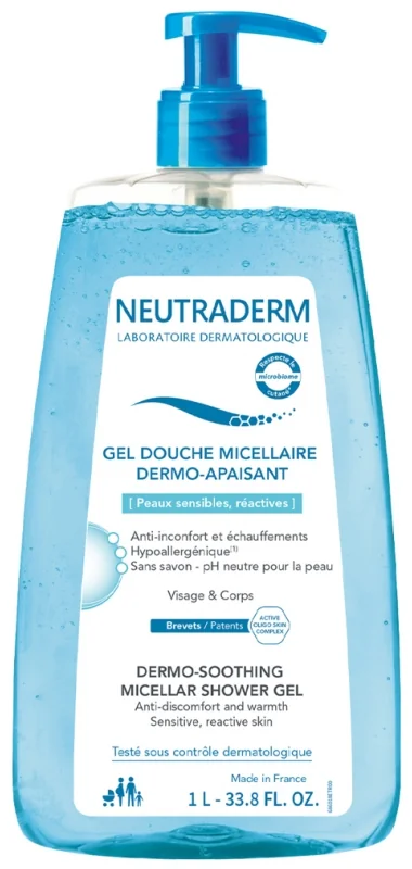 Neutraderm Dermo, łagodzący żel micelarny pod prysznic, 1 l