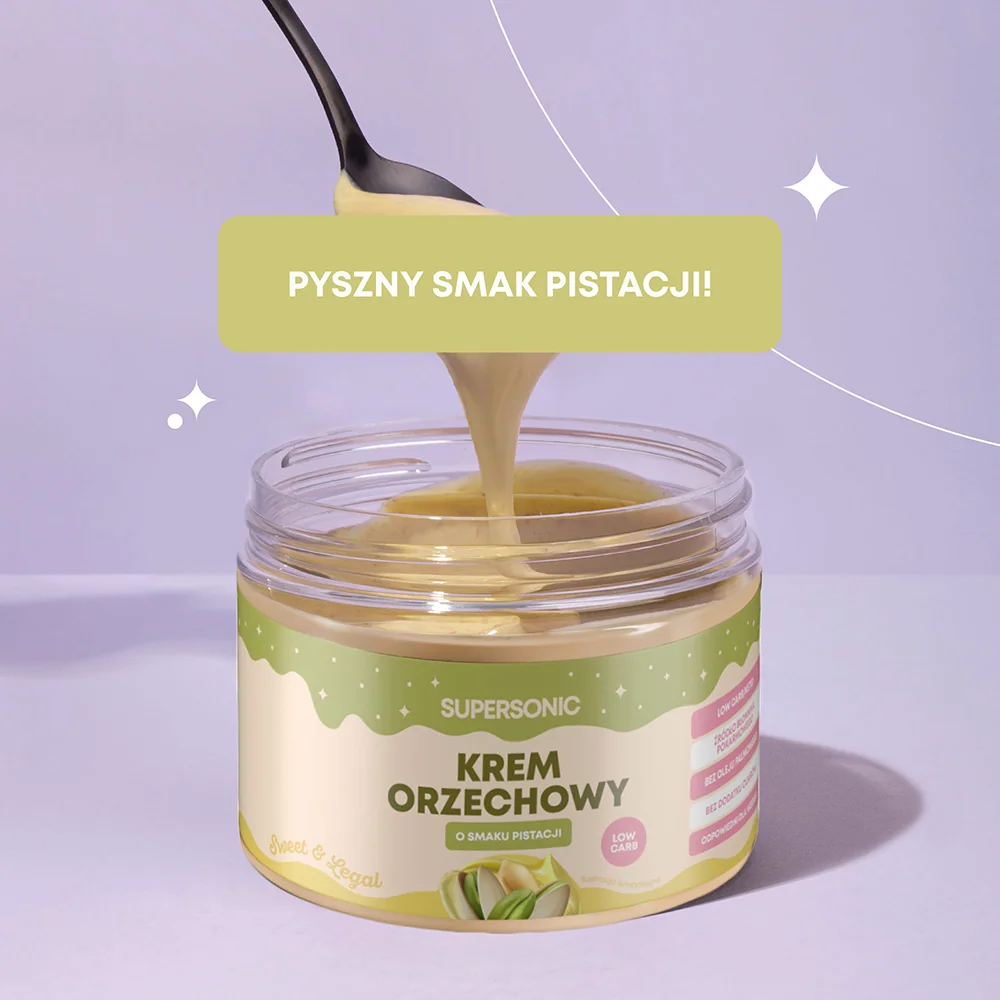 Supersonic krem orzechowy o smaku pistacji (low-carb), 250 g 