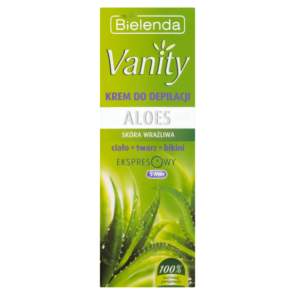 Bielenda Vanity Aloes krem do depilacji ciała, twarzy i okolic bikini, 100 ml