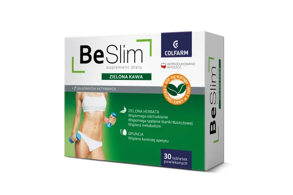 Be Slim Zielona Kawa suplement diety, 30 tabletek powlekanych