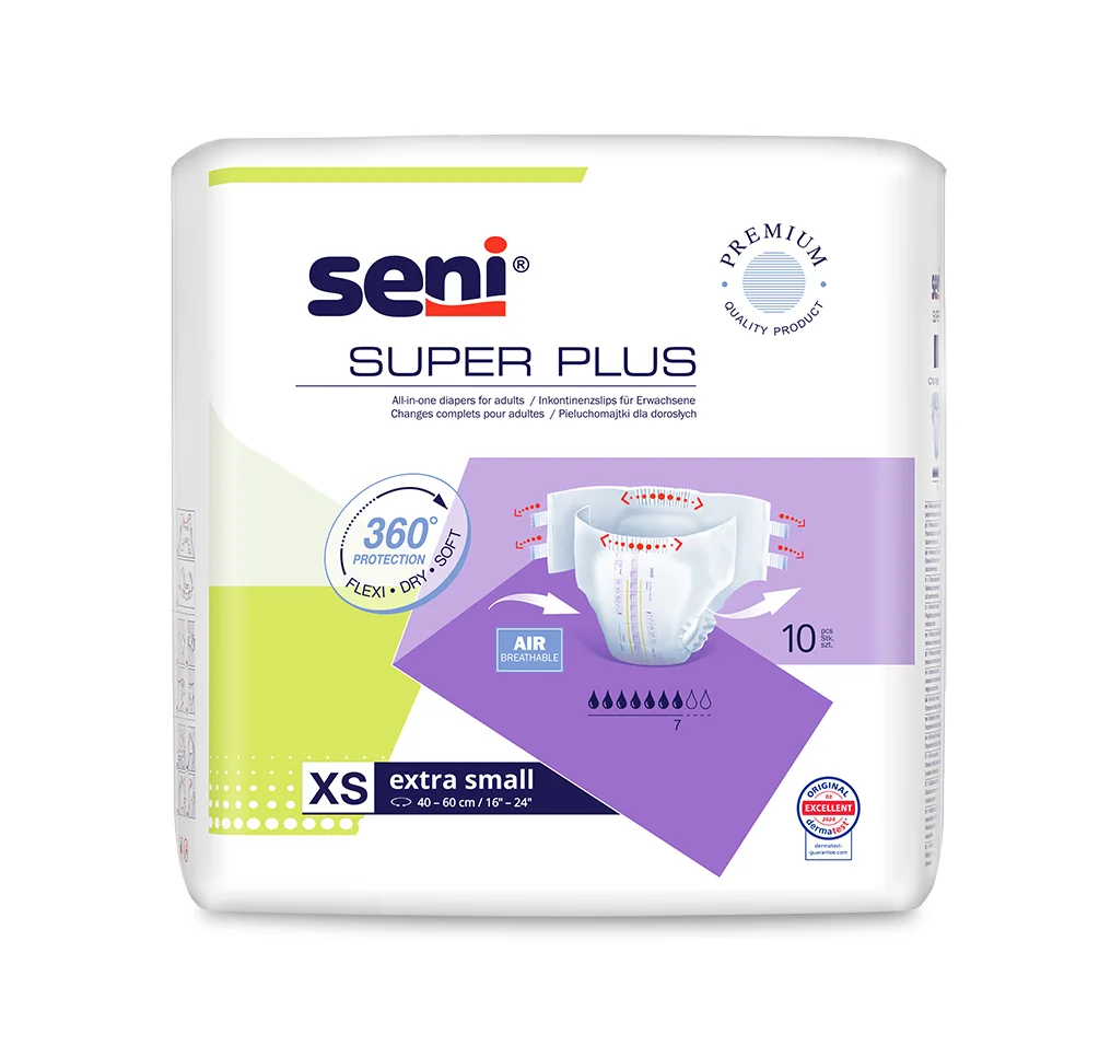 Seni Super Plus, pieluchomajtki XS, 10 szt.