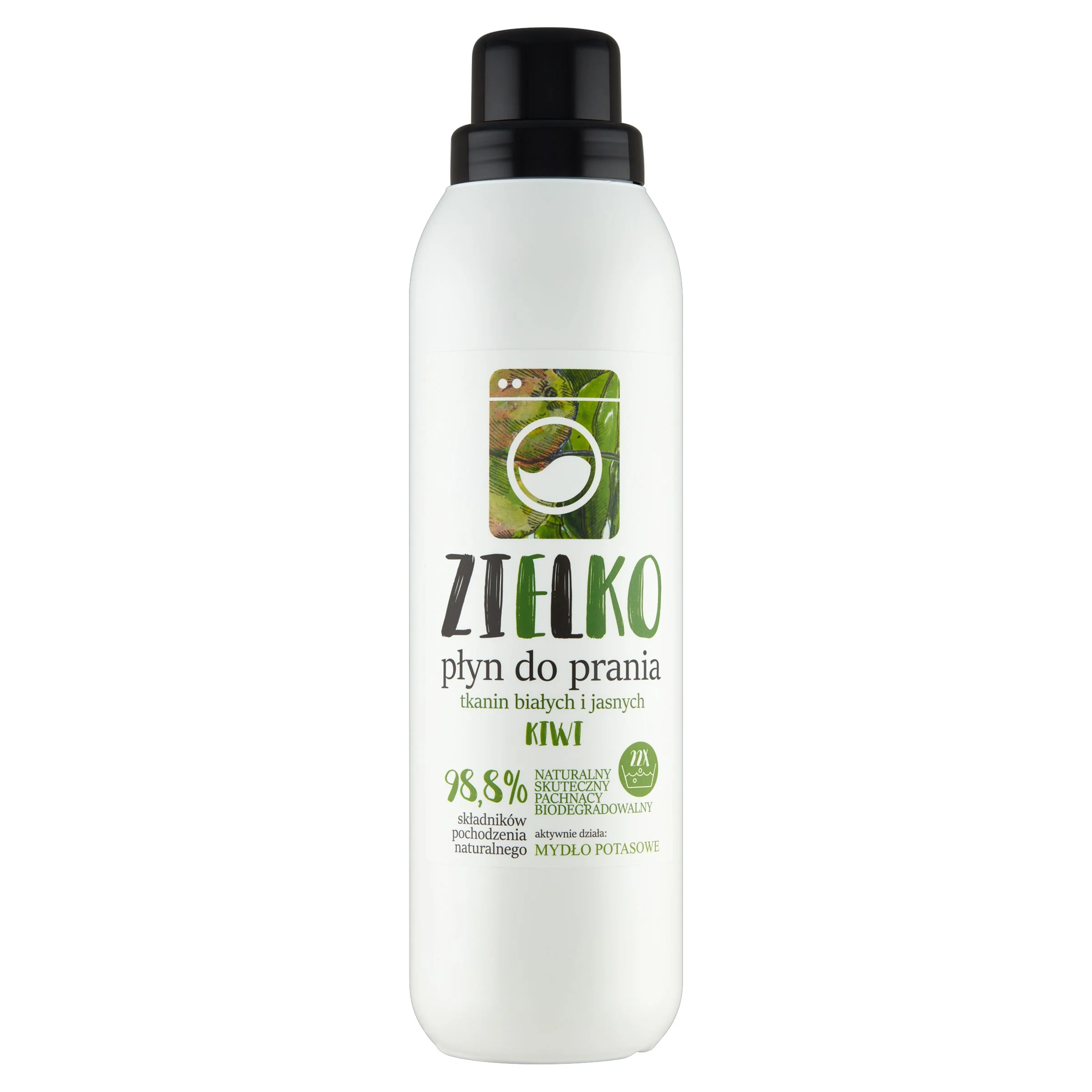 Zielko płyn do prania tkanin białych i jasnych Kiwi, 1000 ml