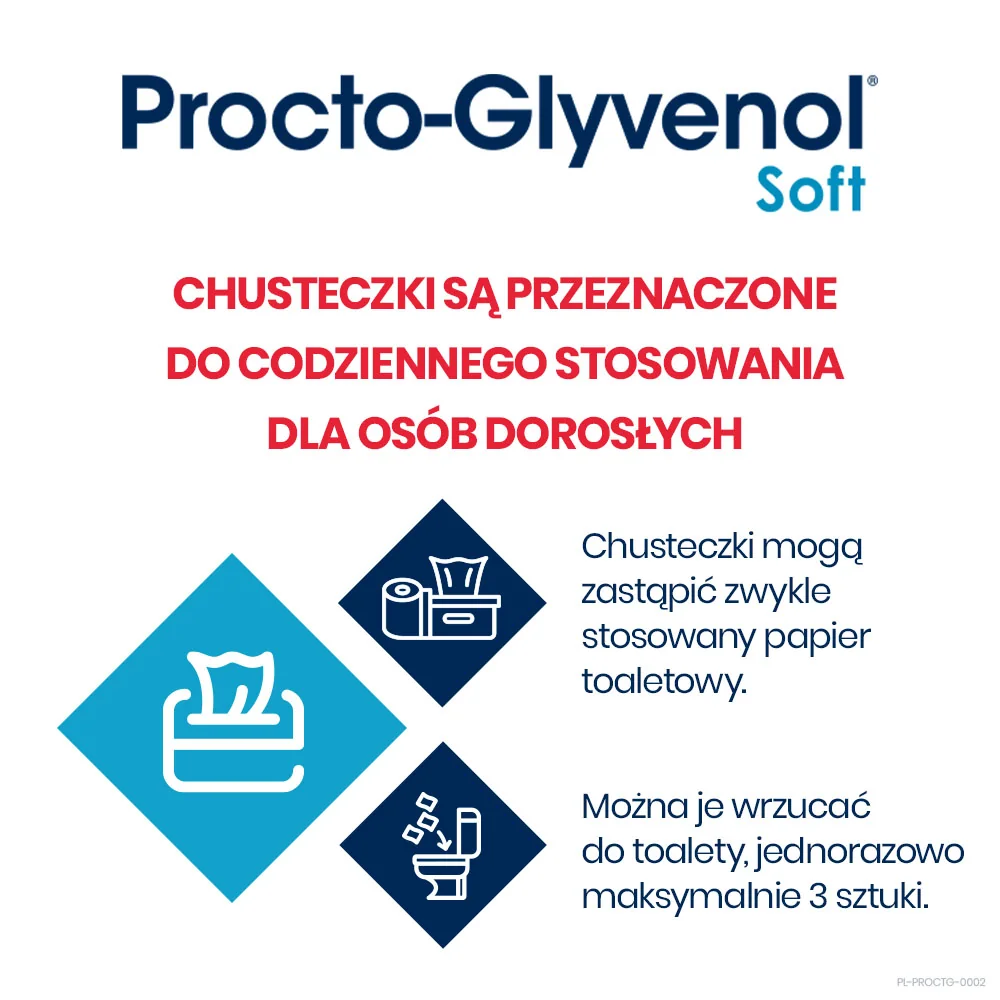 Procto-Glyvenol Soft nawilżane chusteczki dla osób z hemoroidami, 30 szt.