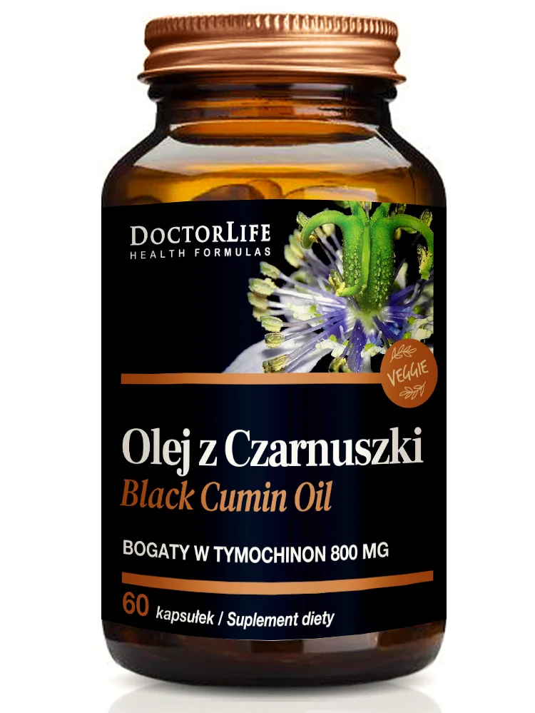 Doctor Life Olej z Czarnuszki 800 mg, suplement diety, 60 kapsułek miękkich