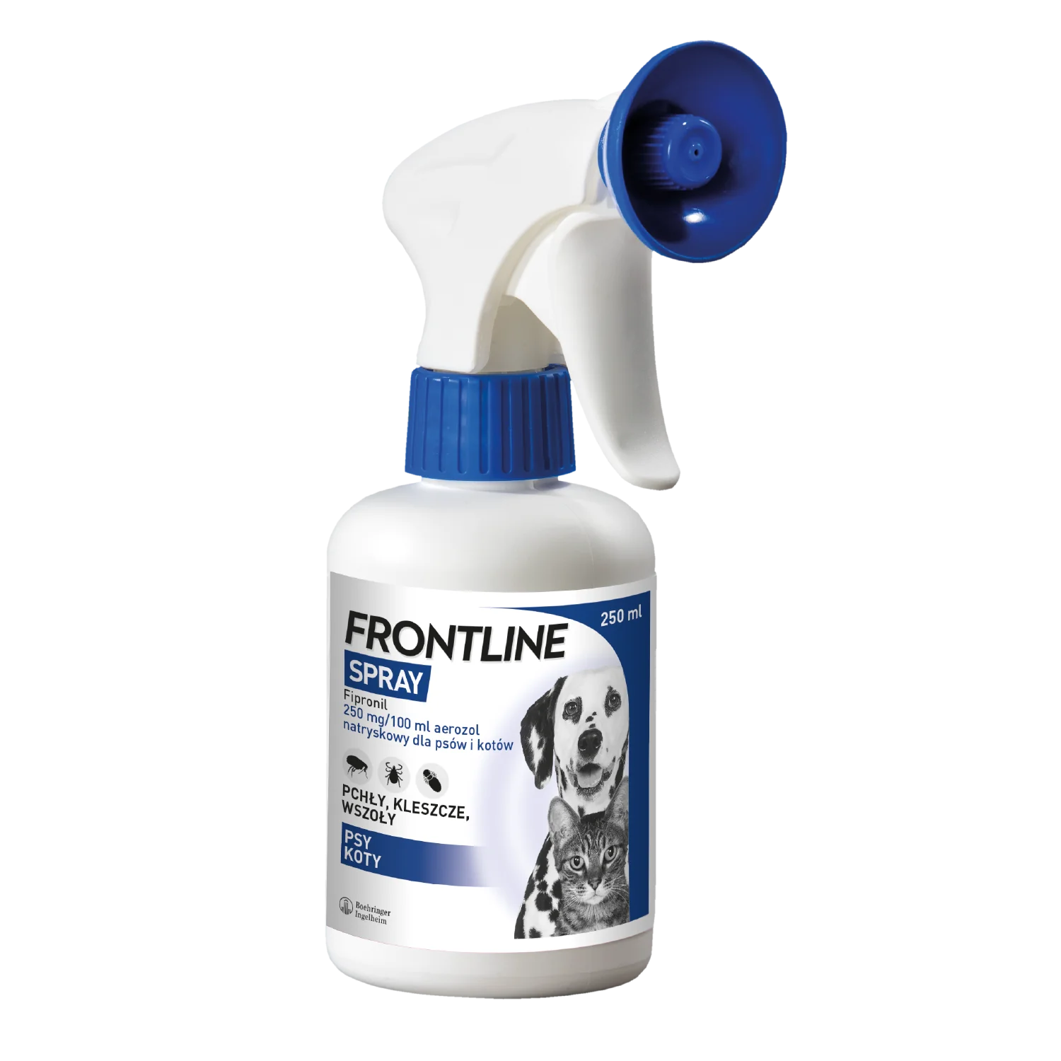 Frontline Spray, 250 mg/100 ml, aerozol natryskowy dla psów i kotów, 250 ml