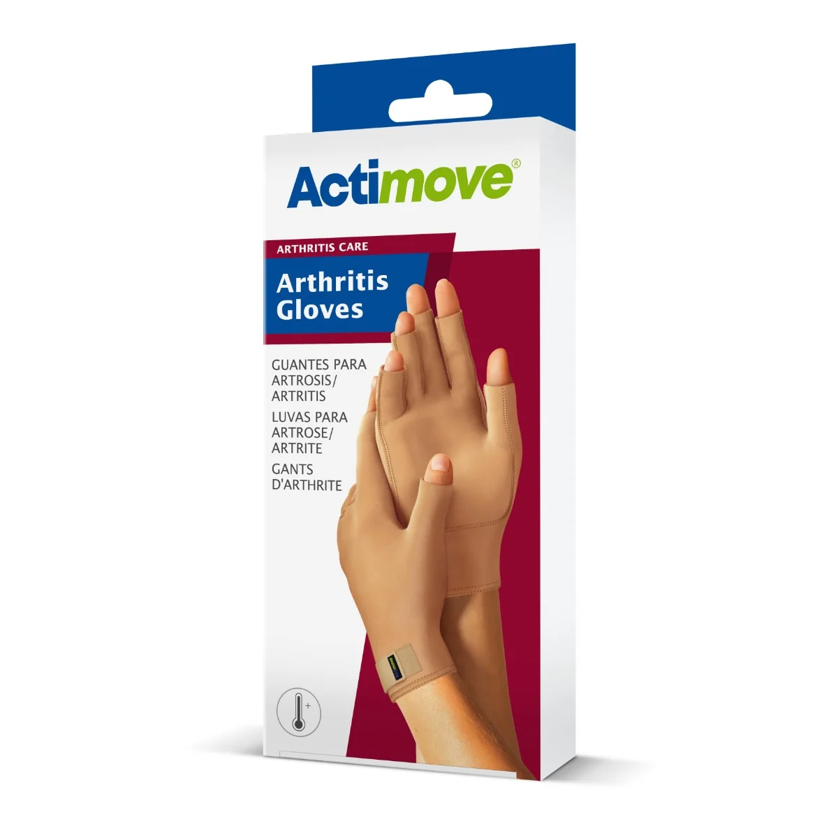 Actimove Arthritis Care, rękawiczki dla osób z zapaleniem stawów, beżowe, M, 1 para