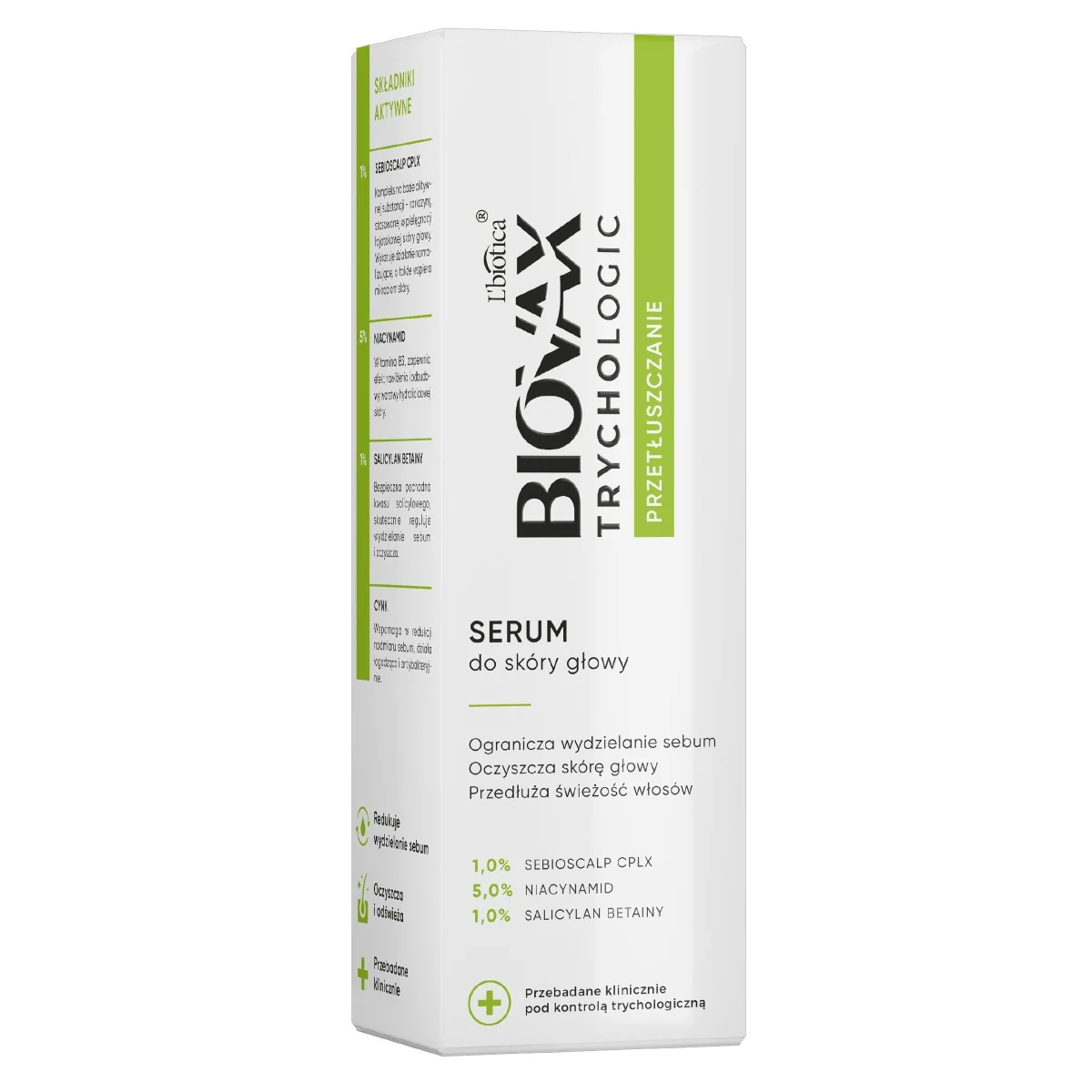 Biovax Trychologic Przetłuszczanie serum do skóry głowy, 50 ml