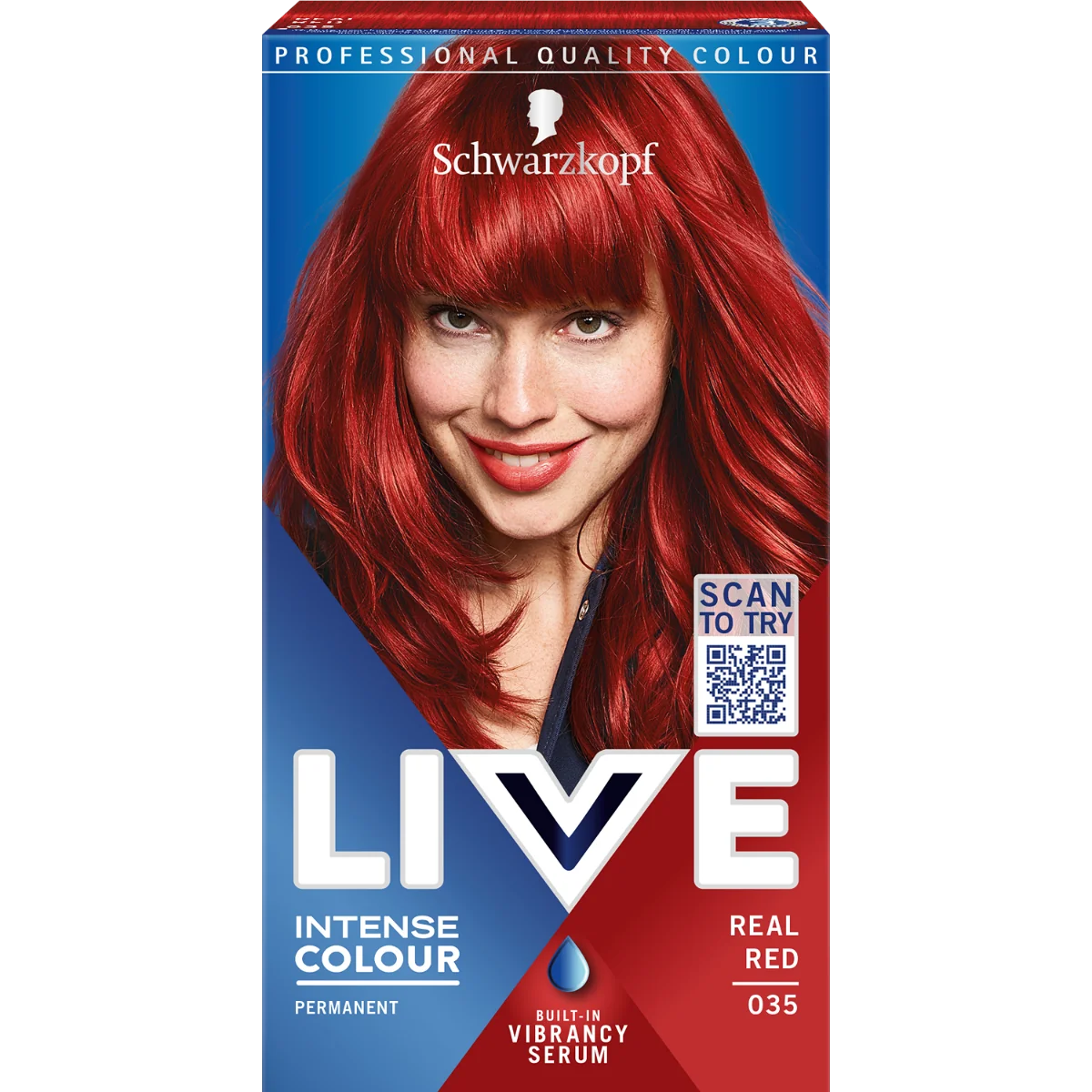 Schwarzkopf Live Intense Colour farba do włosów 035 Real Red, 1 szt.