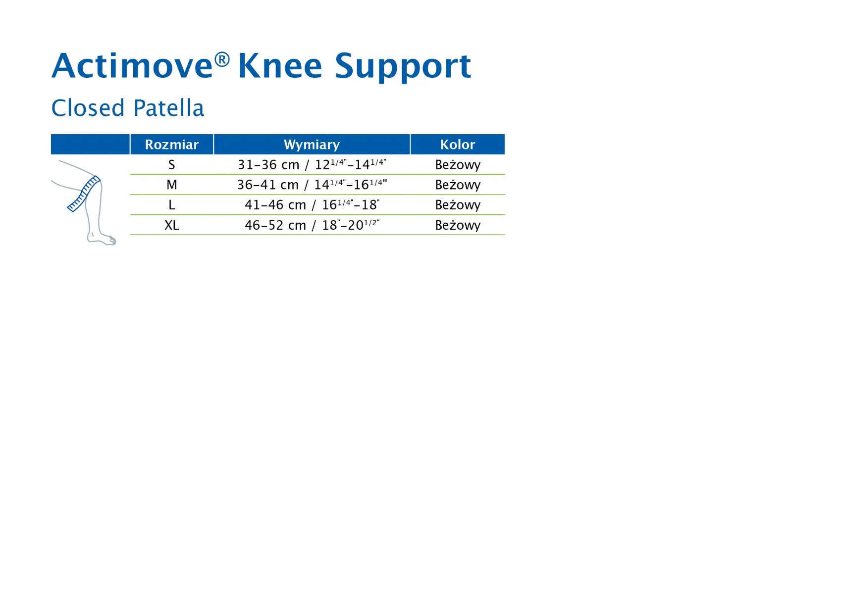 Actimove® Everyday Supports opaska na staw kolanowy beżowa rozmiar S, 1 szt.