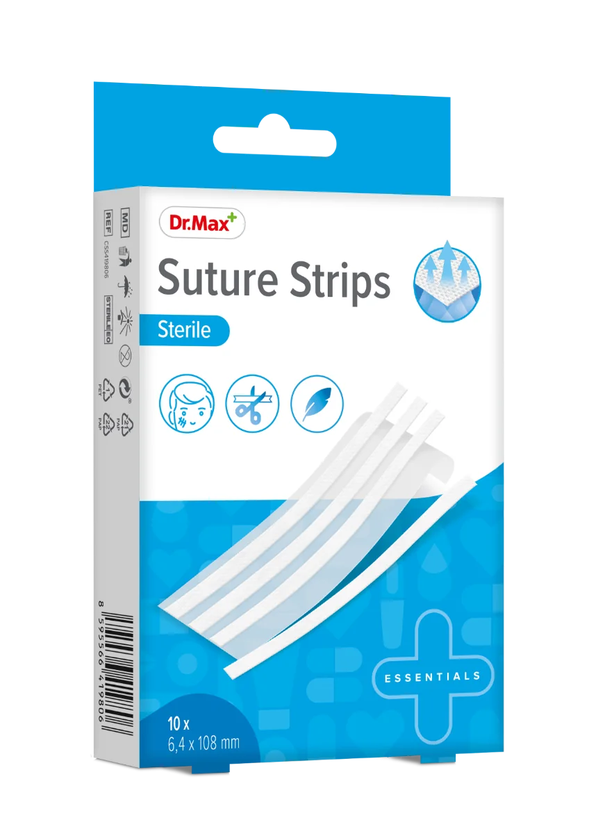 Suture Strips Dr. Max, paski do zamykania ran 6,4x108 mm, 10 sztuk