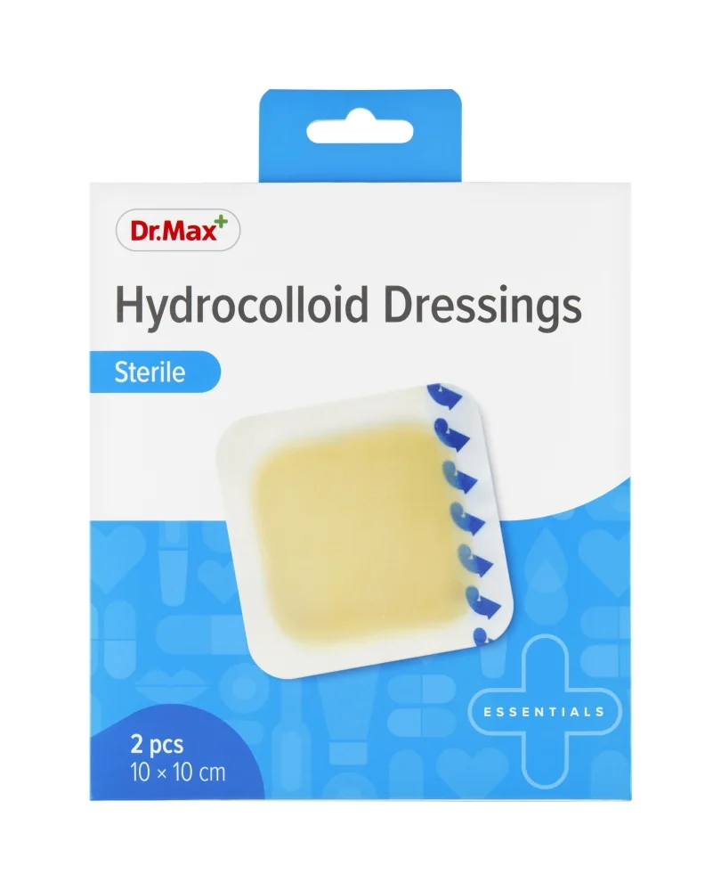 Hydrocolloid Dressing Sterile Dr. Max, opatrunek hydrokoloidowy 10 x 10 cm, 2 sztuki