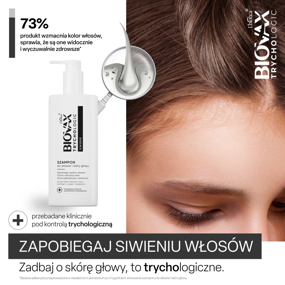 Biovax Trychologic Siwienie szampon do włosów i skóry głowy, 200 ml