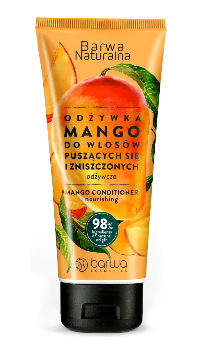 Barwa Naturalna, odżywka do włosów puszących się i zniszczonych Mango, 300 ml