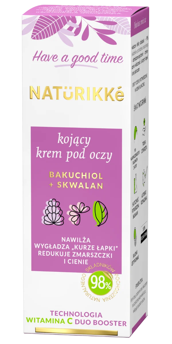 Naturikke Bakuchiol i Skwalan Krem pod oczy, 15 ml