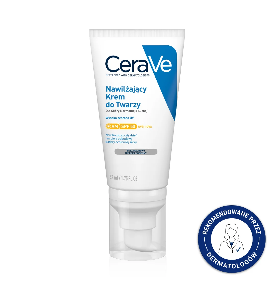 CeraVe nawilżający krem do twarzy SPF 50, 52 ml