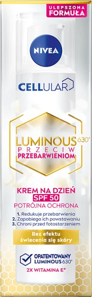 Nivea Cellular Luminous630, krem na dzień SPF 50, 40ml