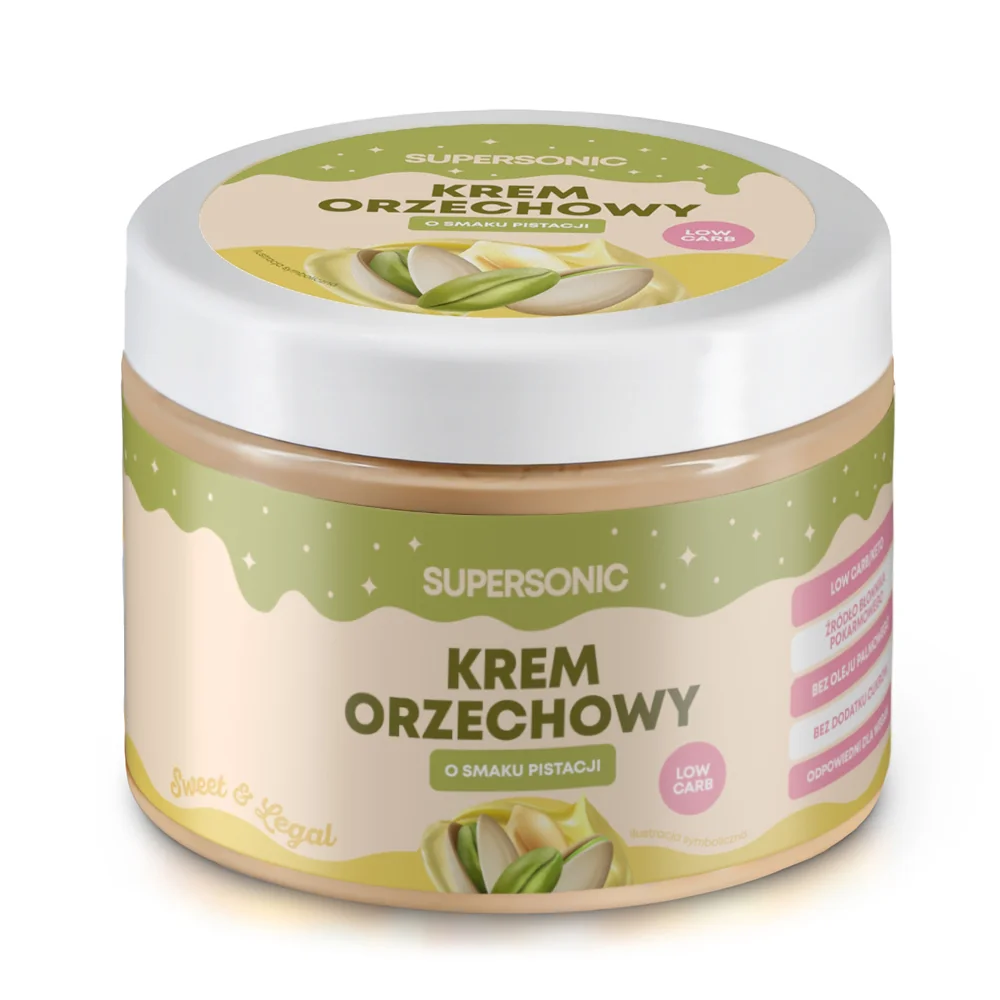 Supersonic krem orzechowy o smaku pistacji (low-carb), 250 g 