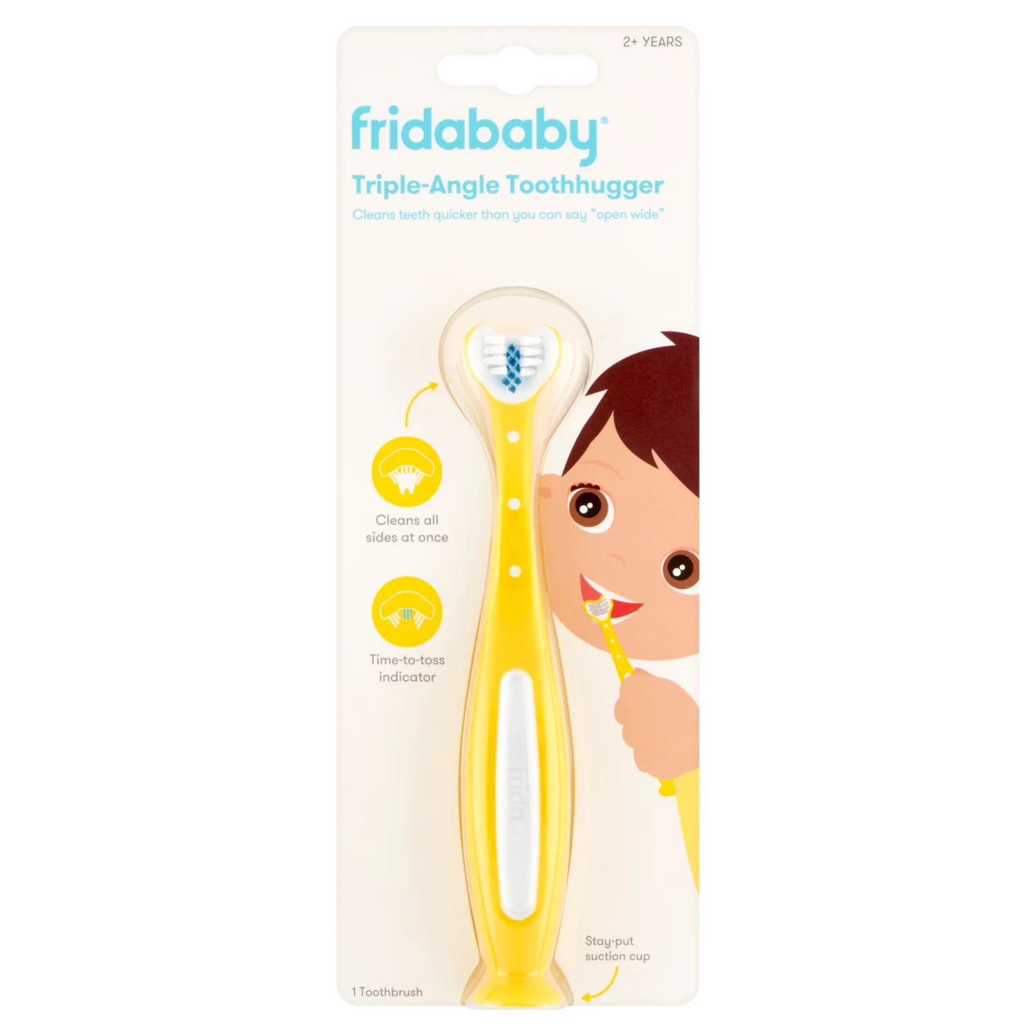 FridaBaby Tooth Hugger 3D szczoteczka do zębów żółta, 1 szt.