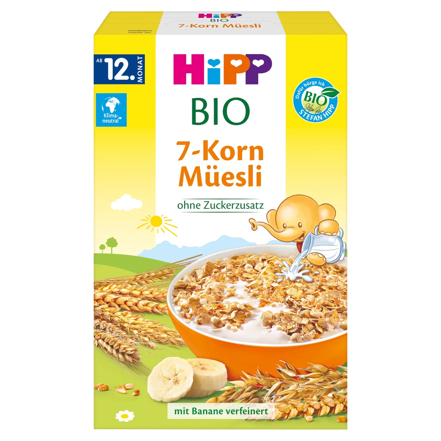 HiPP BIO musli 7 zbóż z bananami, 200 g